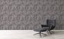 Non-woven wallpaper leaves grey brown gloss 39038-4 1