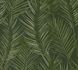 Non-woven wallpaper leaves dark green gloss 39038-5 2