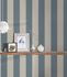 Non-woven wallpaper stripes pattern blue beige 38665-1 5