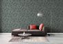 Non-woven wallpaper concrete optics green silver metallic 7