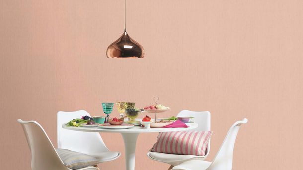 Rasch non-woven wallpaper textile look plain pink 746075