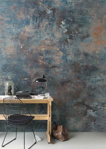 Photo wallpaper Rasch Shabby Industrial blue beige 429626