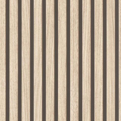 Non-woven wallpaper Rasch wood look beige black 499315