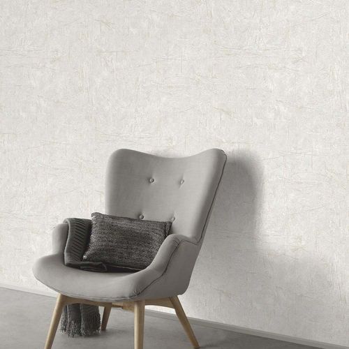 Non-woven wallpaper plaster look cream white 10315-14