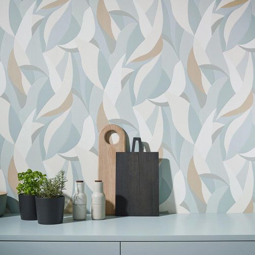 Non-woven wallpaper Elle graphic green gold 10331-07