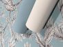 Non-Woven Wallpaper Leaves Floral Blue Black White 82340 5