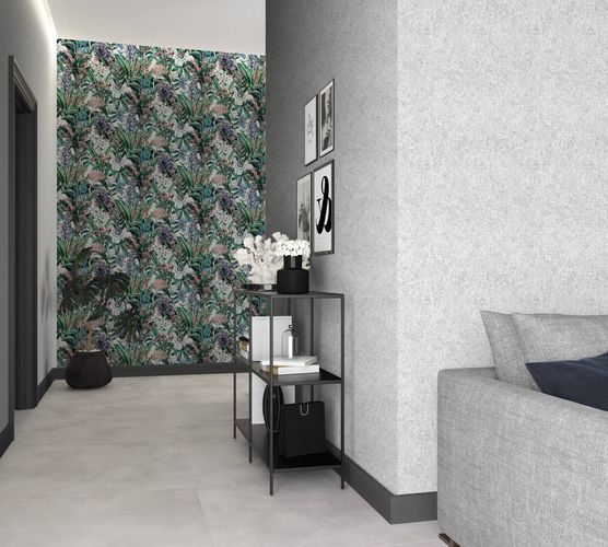 Non-Woven Wallpaper Plaster Look Patina Light grey 47478