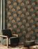 Non-Woven Wallpaper Tropical Brown Gold Metallic A54703 1