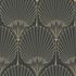 Non-Woven Wallpaper Art Deco Black Gold Metallic A54901 2