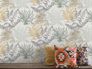 Non-woven wallpaper leaves beige black yellow A57101 3