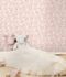Non-Woven Wallpaper Floral Rabbits Pink Cream Green JS3105 1