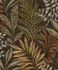 Non-woven wallpaper leaves tropics brown yellow orange 1