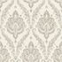 Non-woven wallpaper ornaments damask cream gray glitter 1