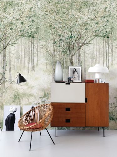 Wall Mural Forest Nature Green Beige Brown ML2801