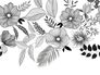 Wall Mural Floral Leaves White Black ML6701 2