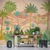 Wall Mural Tropical Palm Trees Orange Red Green ML6901 1