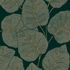 Non-woven wallpaper leaf pattern green gold metallic A63502 1