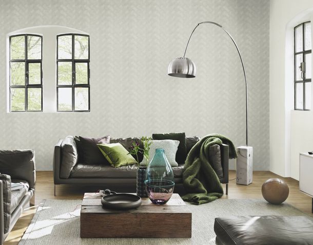 Rasch non-woven wallpaper graphic grey silver 608144