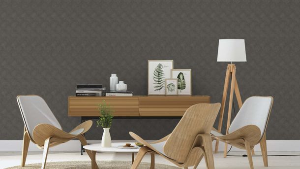 Rasch non-woven wallpaper graphic anthracite 608168