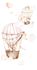 Rasch mural animals balloons white beige pink 364965 1