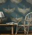 Non-woven wallpaper birds blue copper metallic 34531 1