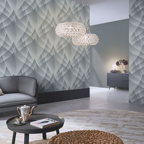 Wallpaper Guido Maria Kretschmer Graphic Silver Metallic