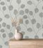 GZSZ non-woven wallpaper leaves grey black white 34810 1