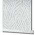GZSZ non-woven wallpaper zebra white grey metallic 34815 3