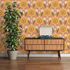 Non-woven wallpaper floral abstract brown yellow 39530-4 1