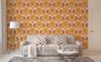 Non-woven wallpaper floral abstract brown yellow 39530-4 8