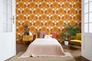 Non-woven wallpaper floral abstract brown yellow 39530-4 6