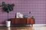 Non-woven wallpaper oval graphic purple white 39534-3 1