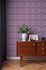 Non-woven wallpaper oval graphic purple white 39534-3 6