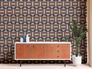 Non-woven wallpaper shapes graphic blue brown 39536-3 1