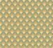 Non-woven wallpaper retro fan graphic green orange 39538-1 2