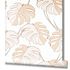 Non-woven wallpaper leaves white beige apricot 81605 3