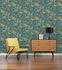 Non-woven wallpaper jungle petrol yellow 39348-3 6