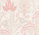 Non-woven wallpaper floral linen look white pink 39349-2 2