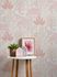 Non-woven wallpaper floral linen look white pink 39349-2 1