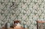 Non-woven wallpaper floral tropical cream green 39436-1 1