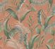 Non-woven wallpaper floral tropical orange green 39436-2 2