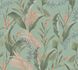 Non-woven wallpaper tropical turquoise green 39436-4 2