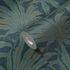 Non-woven wallpaper leaves petrol green gold 39501-6 5