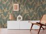 Non-woven wallpaper leaf pattern beige green gold 39502-2 3