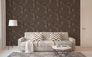 Non-woven wallpaper leaf pattern brown black gold 39502-3 3