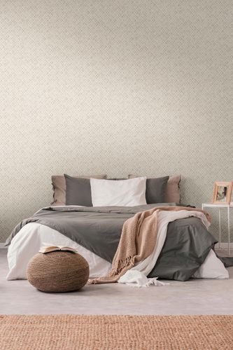 Non-woven wallpaper graphic white gold metallic 39505-2