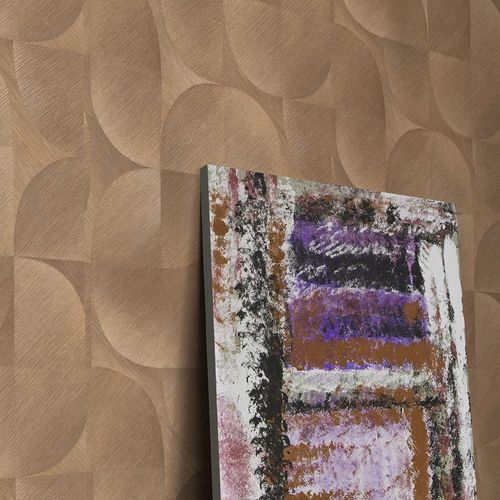 Non-woven wallpaper graphic 3D effect brown 10392-11