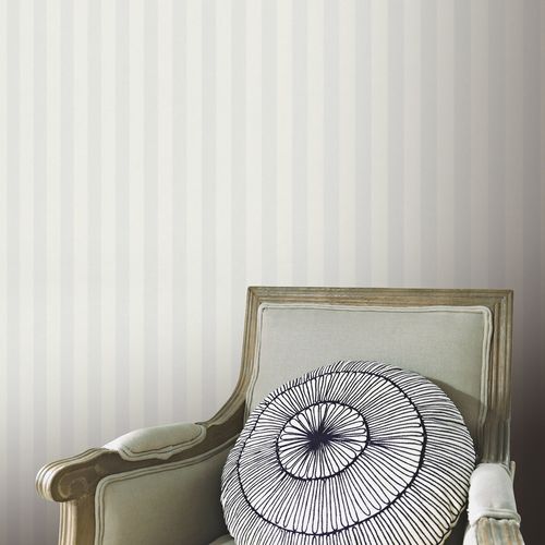 Non-woven wallpaper stripes white grey metallic 10290-31