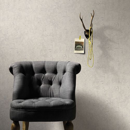 Non-woven wallpaper concrete beige silver metallic 10385-02