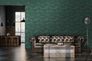 Non-woven wallpaper marble look green gold metallic 1